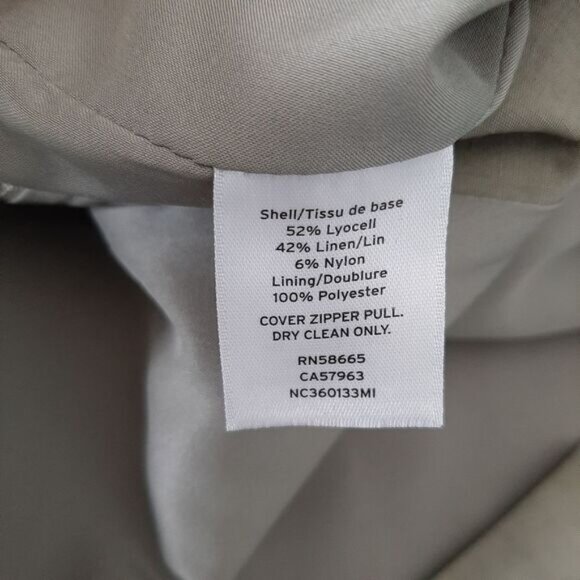 NORDSTROM COLLECTION / Full-Zip Vest Sage Green Utility Style Sz M - Picture 11 of 11